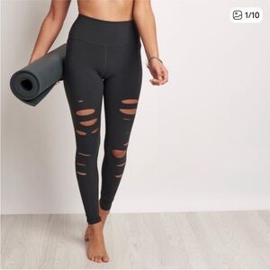 ALO Yoga Ripped Warrior High-Waisted Leggings